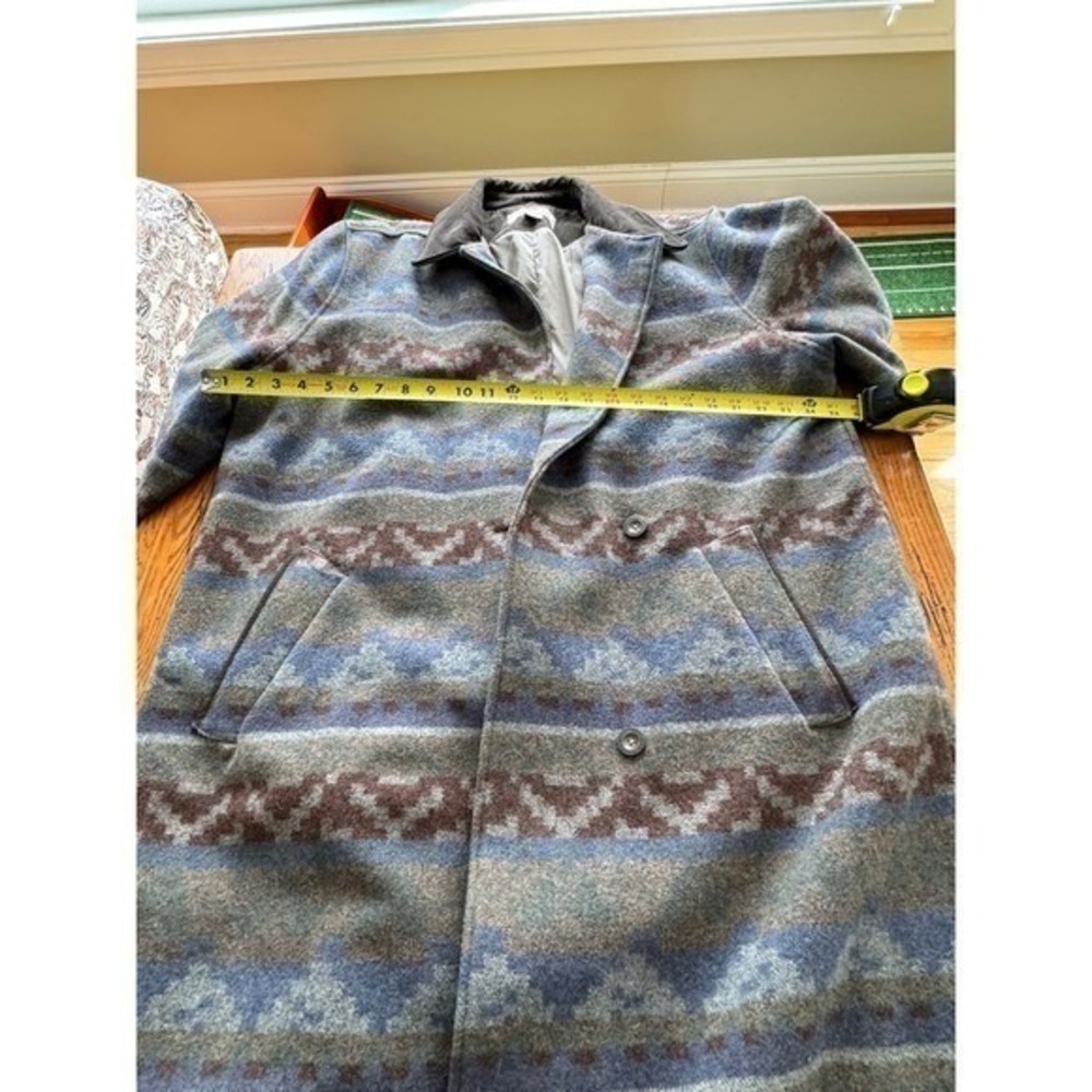 Woolrich Vintage Southwestern Aztec Wool Blanket Trench Coat - 2XL Women's warm - Picture 4 of 11